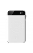 Beyaz MagSafe uyumlu 10000 mAh LCD ekranlı wireless promosyon powerbank